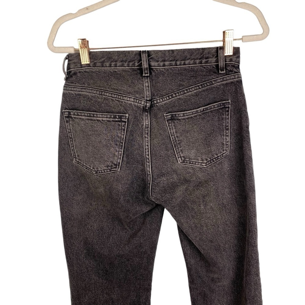 & Other Stories High Rise Slim Cut Jeans Black Gray Acid Wash 26 - Picture 3 of 9